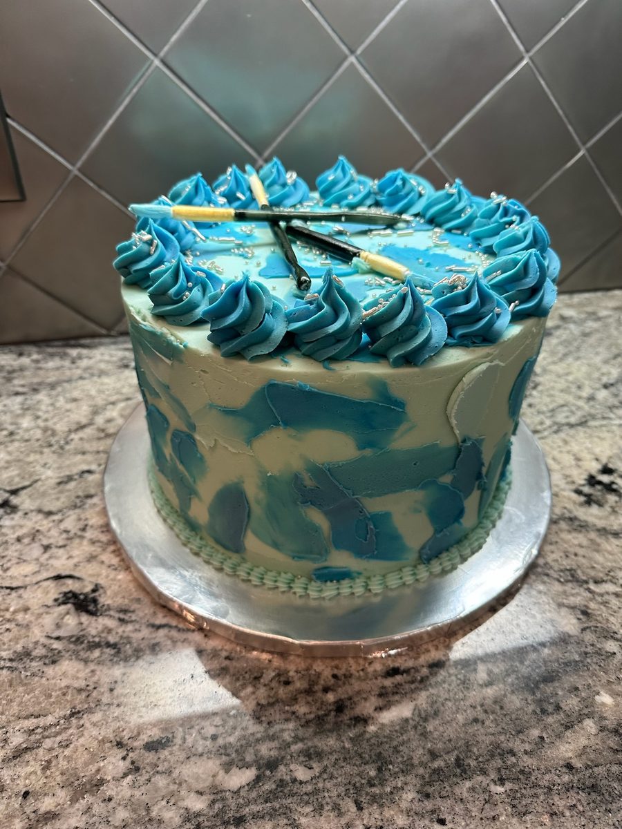 Art paint themed cake