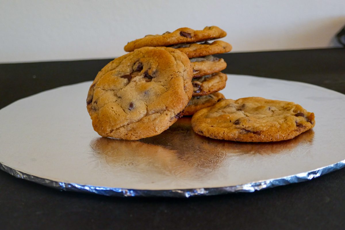 Soft-baked chocolate chip cookies