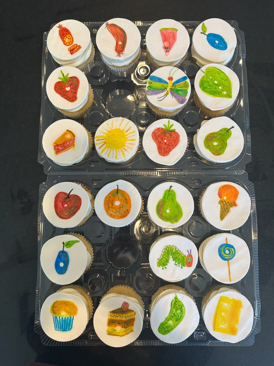 Hand painted storybook cupcakes